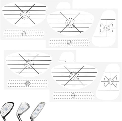 VPB 150 Etiketten/Label Golf Impact Tape Sticker,Golfschläger Schlagaufkleber,Golf Schwungtrainer Trainingshilfen Swing Trainer,Golf Schwungtrainer