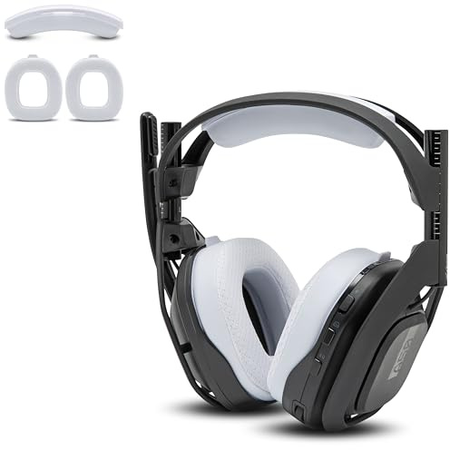 WC Mod Kit A50 - Almohadillas y Diadema para Astro A50 Gen 4/5 / A50x | Por Wicked Cushions | Almohadillas de gel refrescante y diadema a juego: más comodidad y durabilidad | White