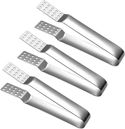 3 Pcs Stainless Steel Tea Bag Squeezer Tea Bag Tongs Tea Bag Strainer Clip for Loose Tea Loose Leaf Gripping Ice Cube, Tea Bag Sugar, Tea Strainers, Tea Filter Accessories