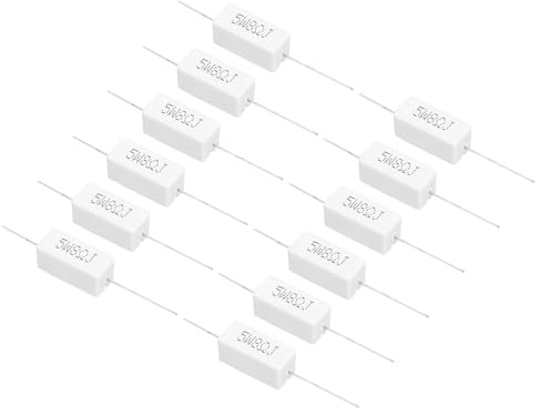 PATIKIL 12 Stk 8 Ohm Widerstände 5W Keramik Zement Widerstand Leistungs Zement Widerstand Set Toleranz 5% Für Netzteile Audio Computer TV Leiterplatten