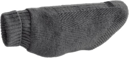HUNTER Genf Hundepullover | recyceltes Polyester, waschbar, umgschlagbarer Halskragen, hohe Elastizität, Farbe: Anthrazit, Größe: 55