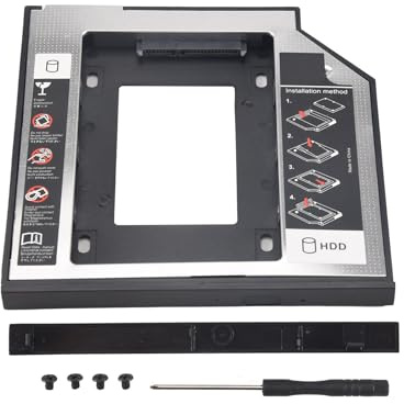 Sirxlevcy unità Universale 2Nd HDD Ssd 9,5 Mm per Alloggiamento Ottico CD/Dvd-Rom per HDD Sataii Staffa Disco Rigido
