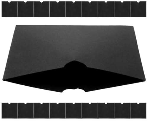 TIDTALEO 20pcs Kraft Paper CD Sleeves for CD Dvd Storage, Black Simple Design Compatible with Disc Formats, for Media Storage and Organising Discs