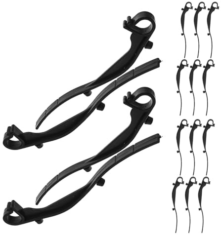 MALUGOGO 20pcs Black Abs Gutter Netting Clips with Universal Design and Quick Installation for Eavestrough Systems and Gutter Screen Repair DIY Projects