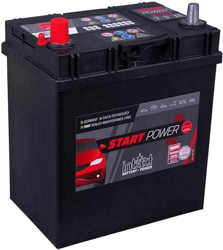 intAct Autobatterie 12V 35Ah 300A, Start-Power 53522GUG, leistungsstarke und zuverlässige PKW Starterbatterie, Maße: 187x127x227mm, Blei-Säure-Batterie in Erstausrüsterqualität