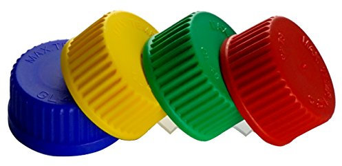 screw cap red GL45 made of PP autoclavable up to 140°C, 10 pieces