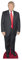 Donald Trump Lifesize Cardboard Cutout Red Tie Red Carpet 186cm Tall