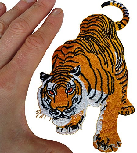Tiger Patch Eisen nähen auf Kleidung Tasche T Shirt Animal bestickt abzeichen Aufnäher