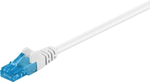 Goobay 59826 RJ45 Patchkabel CAT 6A U/UTP / 500 MHz Netzwerkkabel / Kupfer Internetkabel halogenfrei / RJ 45 Stecker / LAN Kabel / Weiß / 2m
