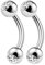 KJM FASHION 2 Stk Chirurgischer 316-l-stahl Banane Ohr 1,6 mm 14g 8mm 5/16 4mm Klar Kristallkugel Eyebrow Helix Rook Labret Ohrringe Piercing Schmuck 3015