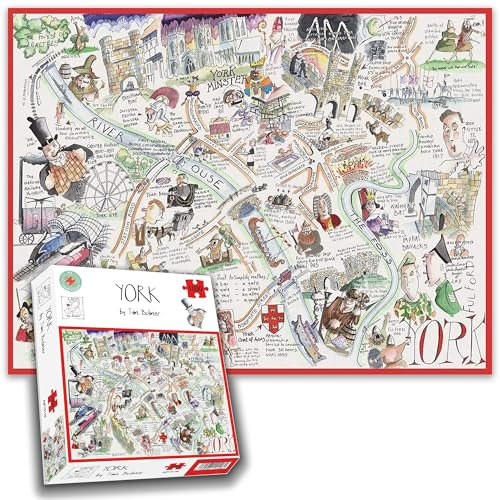 1000-Piece Jigsaw Puzzle - York - by Tim Bulmer – Explore Iconic Landmarks & Historical Figures – Fun, Challenging, and Educational Puzzle Featuring York Minster, River Ouse, & More