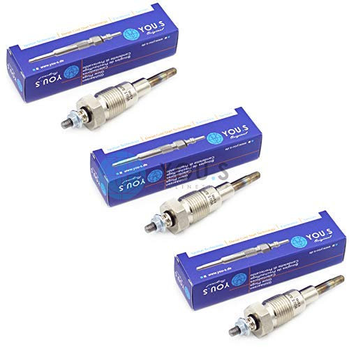 3 x YOU.S Original 10,5 V Glühkerzen Komplettlänge [mm]: 87 für Oldtimer Traktor