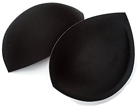 Sew in Bra Cups - Lightly Padded - A to E Cup Black (Black, D)
