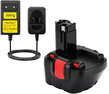 Joiry 12V 3.5Ah Ni-MH Batteria con caricatore per Bosch BAT043 BAT045 BAT120 BAT139 2607335542 2607335526 2607335274 2607335709 GSR 12-2 12VE-2 PSR 12 GSB 12VE-2 22612 23612 32612