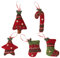 Amosfun 5 Stücke Christbaumschmuck Stoff Christbaumanhänger Plüsch Deko-Anhänger Weihnachtsbaumschmuck Hängende Ornamente Weihnachtsbaum Baum Socke Handschuhe Stern Anhänger
