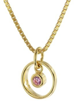 trendor Kinder Taufring-Anhänger Herz Gold 333 + Vergoldete Silberkette zauberhafter Taufschmuck für Mädchen, Jungen oder Mütter, Geschenkidee zur Taufe, 51099