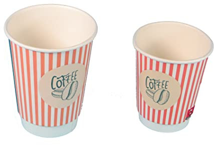 Pro DP 500 Doppelwand Coffee to go Becher Kaffeebecher Thermobecher Doppelwand PE beschichtet SUP Kennz. versch. Größen - Inkl. VerpG inD (12oz 300ml Ø90mm)