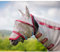 Horseware Rambo Fly Mask Plus Oatmeal/Cherry, Peach & Blue Fliegenmaske, Größe:Full