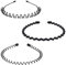 Multi-Style Métal Cerceau De Cheveux, Élastique Ondulés Spring Wave Bandeau Cheveux Homme,Noir Antidérapant Sport Unisexe Serre Tete Accessoires pour Femmes et Hommes (3pc)