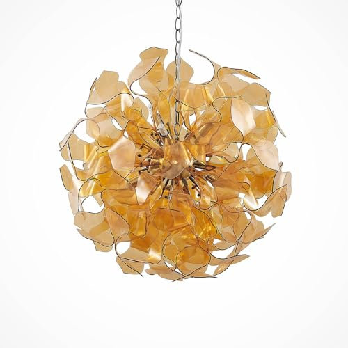 Lindby Pendelleuchte 'Moscalina' (Für Kinder, Junges Wohnen) in Gold/Messing aus Metall u.a. für Wohnzimmer & Esszimmer (6 flammig, G9) - Deckenlampe, Esstischlampe, Hängelampe, Hängeleuchte