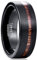 Vakki 8mm Wolfram Ring Herren Ring Schwarz Matt Holzring Ehering Verlobungsring Größe 73.5(23.4)