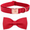 Elegant little tail Hundehalsband mit Schleife - Rot Hundehalsband mit Schleife Premium-Halsband Mädchen Junge Hundehalsband Niedliches Hundehalsband für große Hunde