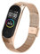 AK Armband Kompatibel Mit Xiaomi Mi Band 4/3 - Verstellbares Edelstahl Metall Ersatzarmband (Roségold)