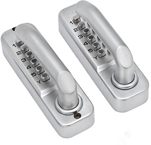 Double Sided Keypads Door Lock, Durable Zinc Alloy Keyless Entry Door Lock with Handle, Mechanical Door Lock Combination Lock Keypad Door Lock, for Outdoor Gates Fences