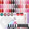 Phoenixy Gel Nail Polish Set, 20Pcs Gel Nails Kit with 48W UV Lamp, 16 Colours Gels Nail Polish Set with Lamp Starter Kit Manicure Set Gifts for Women