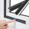 cuysfead Boudin de porte d'entrée 300 cm, Joint adhésif porte fenêtre, mousse isolante anti-collision, coupe-vent, insonorisant, Noir