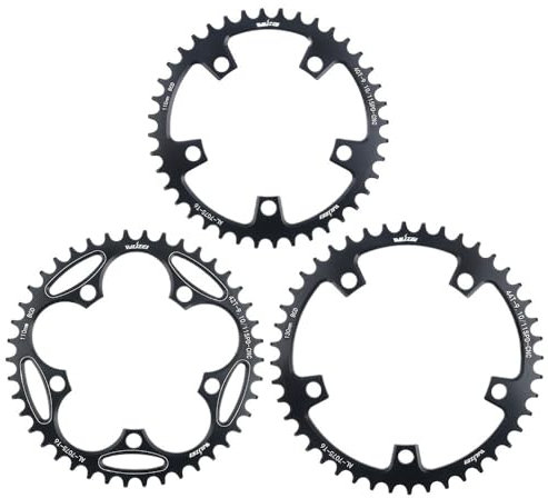 Platos Para Bicicletas Plato 110 130 BCD 36T 38T 40T 42T 46T 50T corona de bicicleta de carretera de estrella ancha estrecha 5 pernos estrella delantera for bicicleta plegable ( Color : 36T , Size : 1