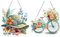CXINLky DIY Diamond Painting Anhänger mit Kette, Diamant Painting Bilder, Kreatives 5D Diamond Malerei Wandbehang Kits für Fenster Wand Eingang Garten Decor-2 Stuck-03+04