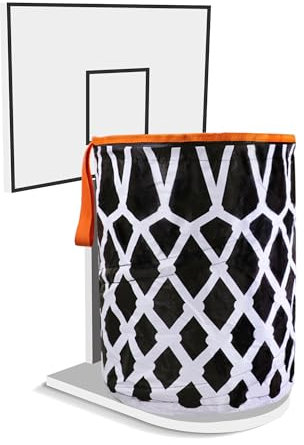 VSSOLO Basketballkorb-Mülleimer, zusammenklappbarer Basketball-Mülleimer, simuliert einen echten Basketball-Mülleimer, Hoop-Abfalleimer für Zimmer, Küche, Schlafzimmer, Büro, Outdoor-Party,