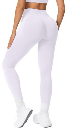 Zhiaek Booty Scrunch Butt Sport Leggings Damen Gym Leggings Push Up High Waist Yogahose Blickdicht Seamless Sporthose für Fitness Joggen Workout