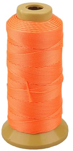 Cordoncino in nylon intrecciato per giardinaggio, marcatura, progetti fai da te, lavori di muratura, 100 m (arancione, 1 mm)