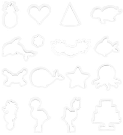 16 Pièces Emporte-Pièces, Emporte-Pièces Pour Animaux, Emporte-Pièces En Plastique, Emporte-Pièces Pour Animaux, Emporte-Pièces, Outils De Décoration De Gâteaux D'Animaux De Cuisson
