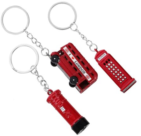 Amosfun Porte-clés De Boîte Aux Lettres De Londres Modèle Angleterre Porte-clés Pour Souvenirs Touristiques