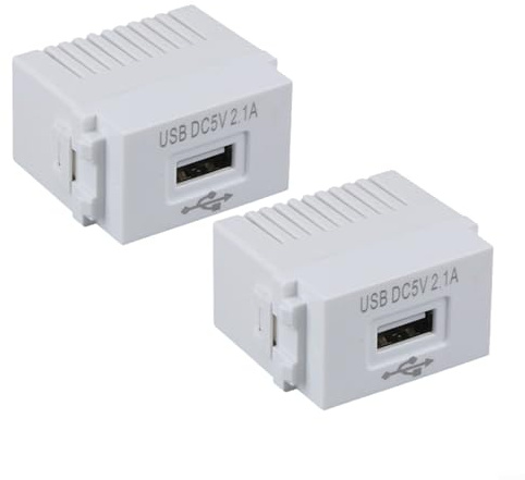 URPIZY USB Power Module Interface Adapter Switch 220V to 5V 2.1A Fast Charging Panel for Mobile Phone MP4(2pcs)