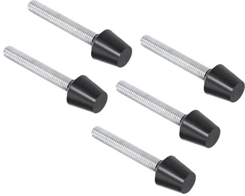 CoCud Toggle Clamp Foot, Thread Diameter M8x70mm, Rubber Head Carbon Steel Steel Adjustable Clamp -(Applications: for Woodworking Metal Working DIY Project) -5 Pieces