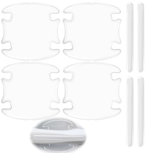 IKOPFLN 8 Stück autotüren schützen autotür kantenschutz auto schutz türgriff Auto Türgriff Schutzfolie, Set Universelle Autotürgriffe Kratzschutz Aufkleber, Autotür Griffe Aufkleber