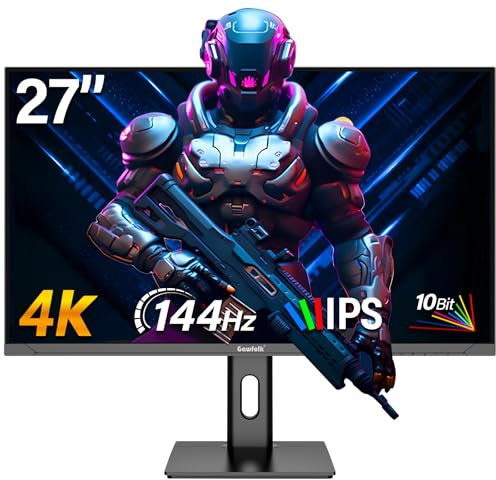 27 inch 4K Gaming Monitor, UHD 3840 x 2160p 120HZ PC Computer Monitors IPS Screen for Home & Office, Support HDMI 2.0, DP 1.4