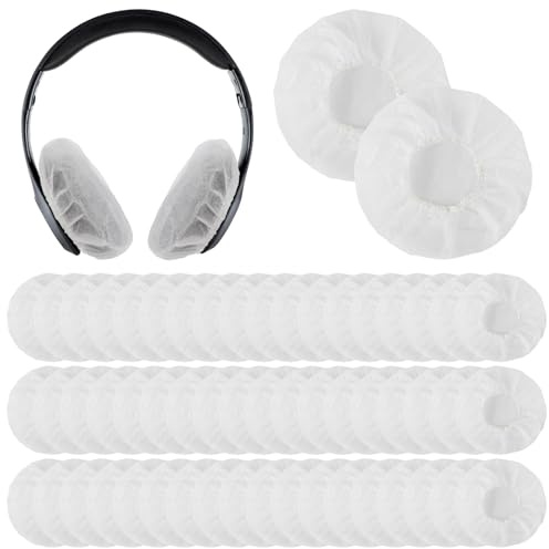 DISWALE 600 PCS Disposable Earphone Covers, Non-Woven White, Size 8-11 cm, On Ear Headphones(White)