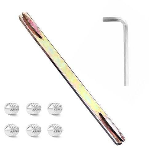 HAFRILY Drückerstift Vierkantstift 8mm x 120mm für Vierkant Türgriff, Innentür Türdrücker Gehärteter Stahl Oberfläche Verzinkt Vierkantstift mit M6 Innensechskant Schrauben und Sechskantschlüssel