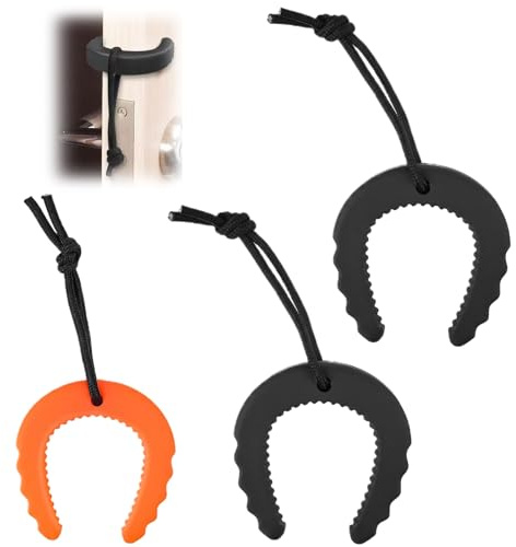 3 Stück türkordel klemmschutz,Baumwolle türstopper türklinke,türseil klinke türstopper,Geeignet für Haustiere,Babys und Kinder,Fingerschutz,Verhindert Türknallen
