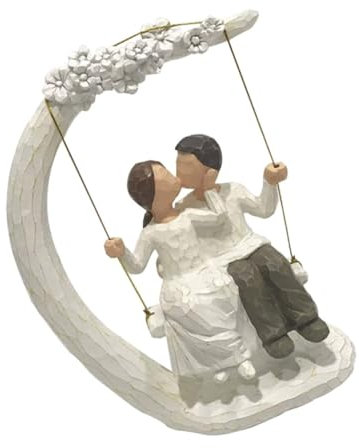 Mobestech Figurines De Couple Amoureux Résine Statue Balançante Décoration De Bureau