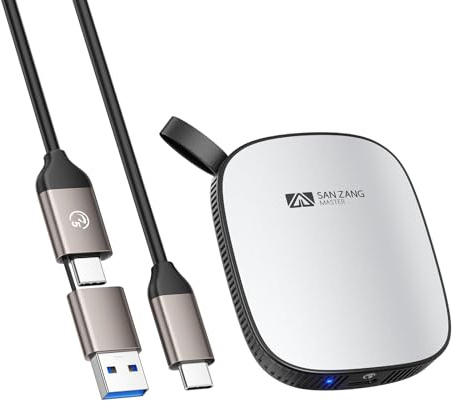 SAN ZANG MASTER Externe SSD 1T Portable SSD Modernes Minimalistisches Speicherkapazität SSD Festplatte Extern/Leichtes Aluminiumgehäuse/USB-C Kompatibel mit PC/Laptop