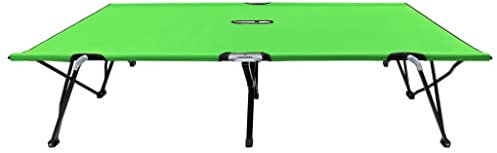 QJBSAVVA Poolliege Campingstuhl Deckchair Liegestuhl Balkon - Doppelliege Klappbar Grün Stahl für Balkon Terasse Garten Lounge