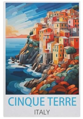 Cinque Terre Italien，Puzzle 1000 Teile Papier Puzzle Geeignet Für Erwachsene Kinder Familien Stressabbau Puzzlespiele（38x26cm）-FP65