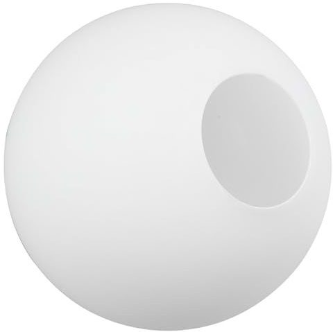 SAFIGLE Paralume in Vetro Satinato Sferico 15cm per Lampada a Sospensione Interno, Coprilampada Artigianale Semplice Foro Medio 6-7cm per Cucina e Soggiorno
