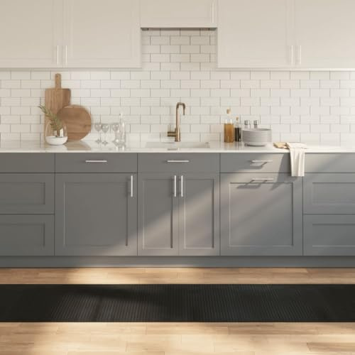Owoxanthellate Schwarzer Bambusteppich 60x1000 cm | Wasserabweisender Rutschfester Laufläufer für Living Room Flur & Terrasse | Robustes Naturmatte mit moderner Optik